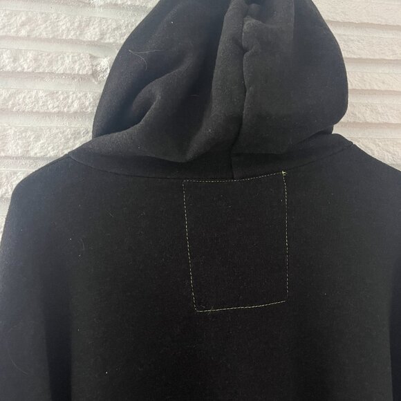 Aviator Nation Smiley 2 Relax Cropped Pullover Hoodie | Sz: Sm | Color: Black - Picture 9 of 10